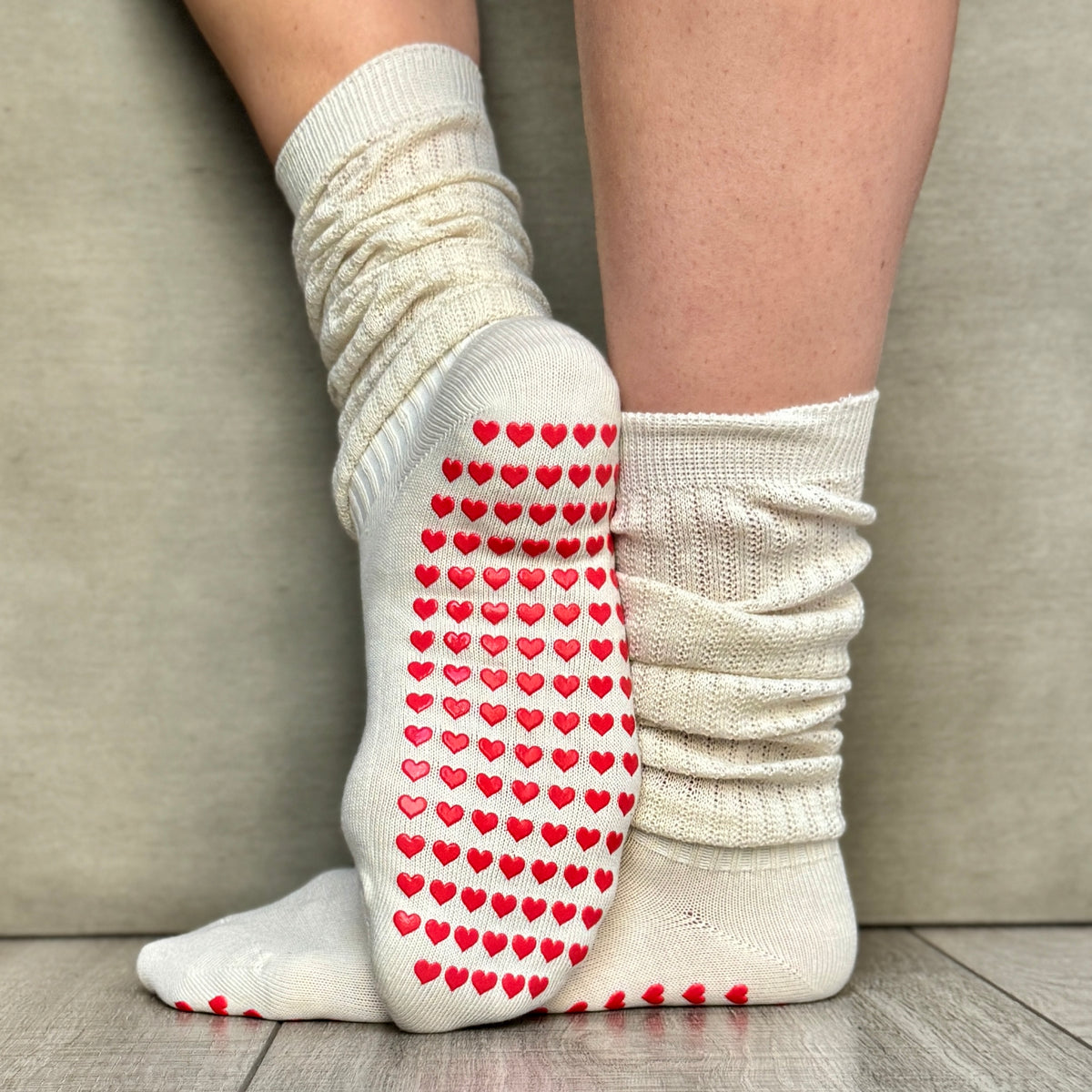 Hearts Slouch Sock