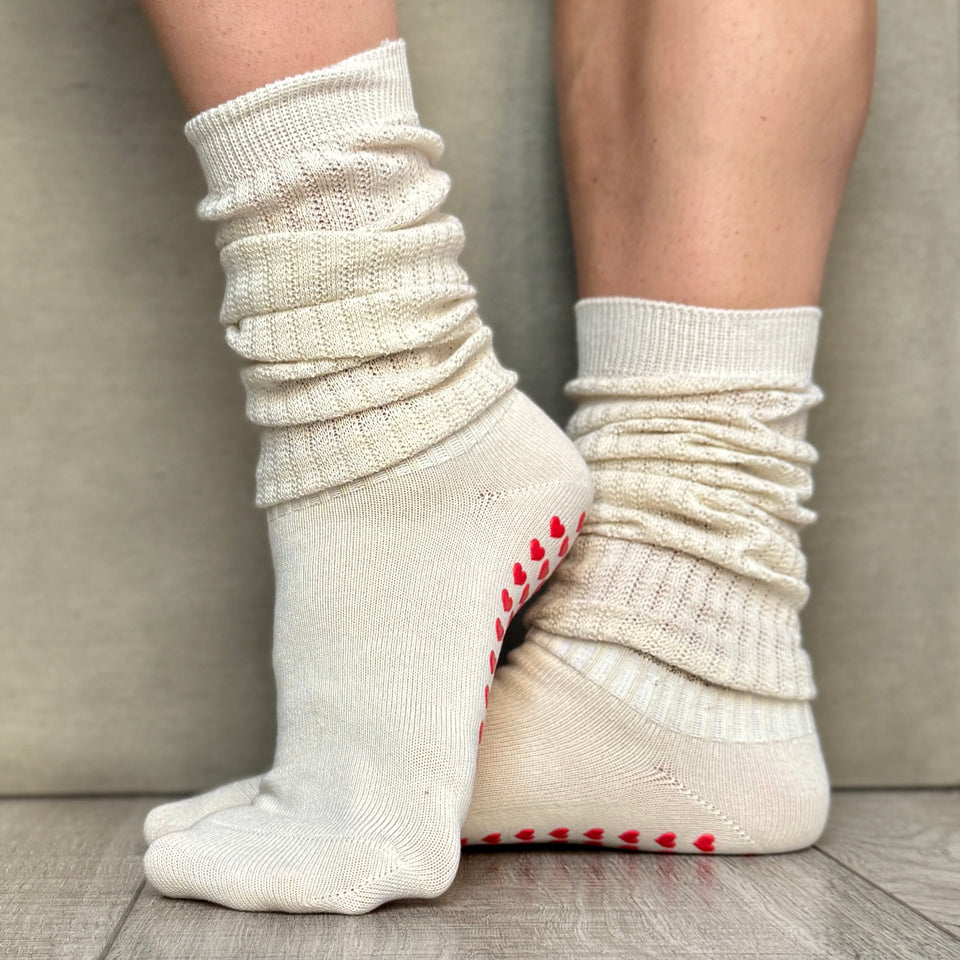 Hearts Slouch Sock
